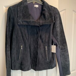 Ecru brand Navy Blue Suede Jacket